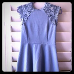 Francesca’s light blue skater lace dress